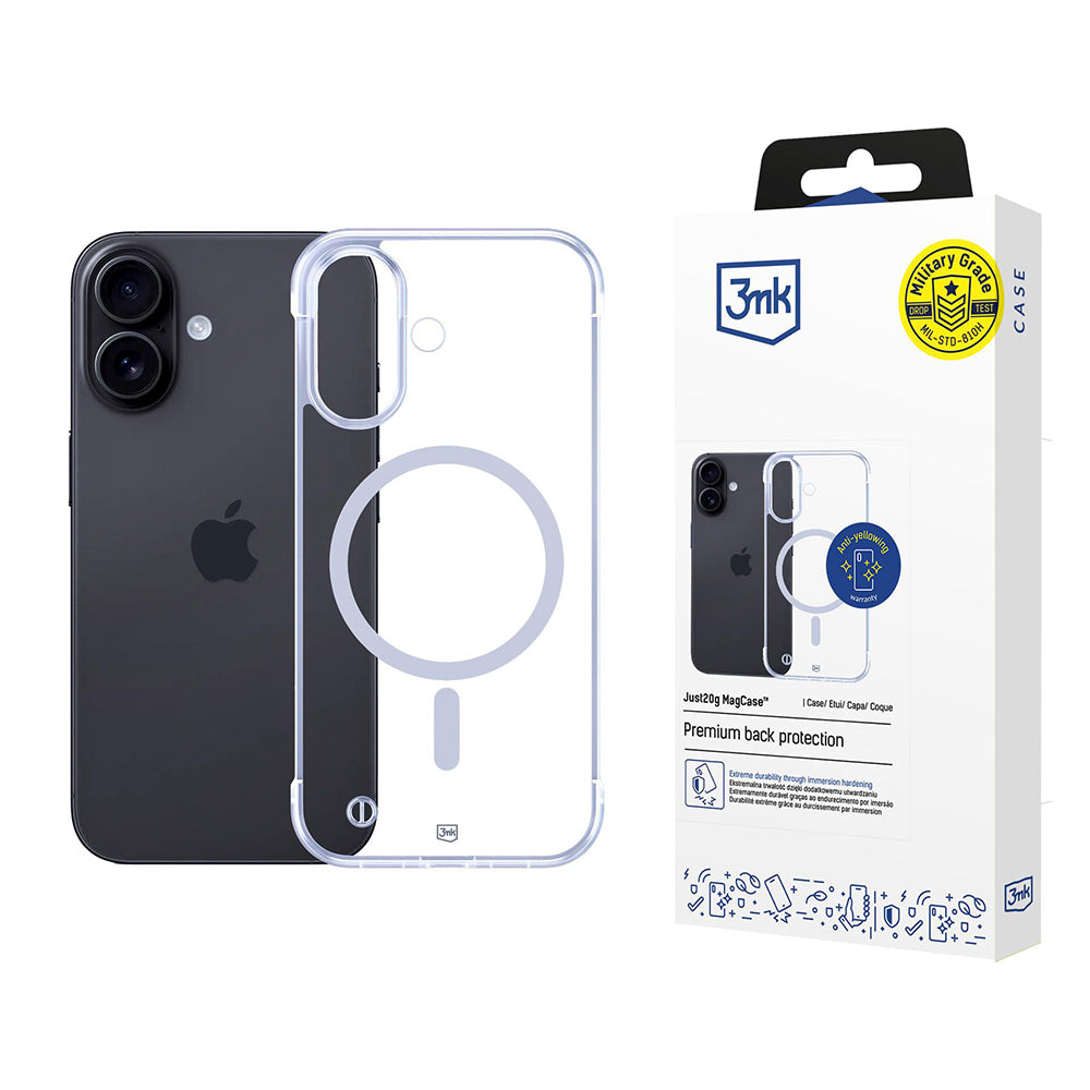 MagSafe ovitek za Apple iPhone 17, 3MK, le 20g, Prozoren