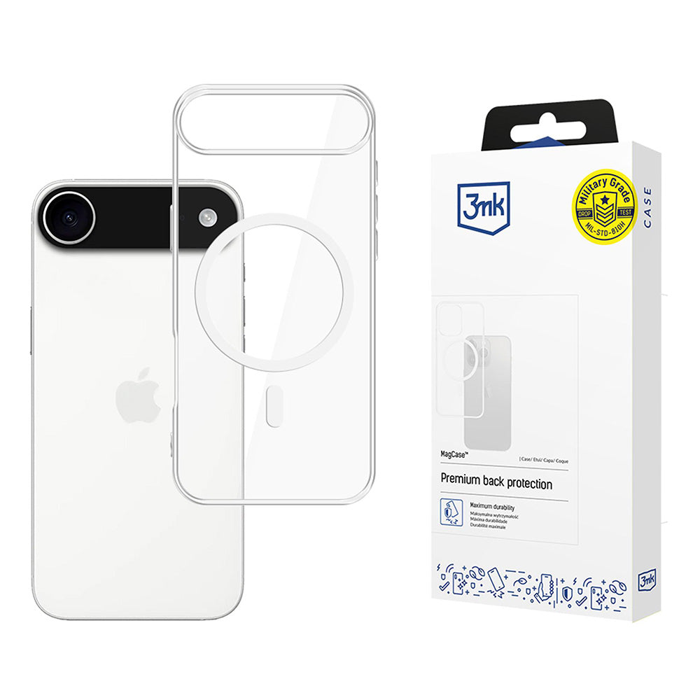 Ovitek MagSafe za Apple iPhone 17 Air, 3MK, MagCase, Prozoren