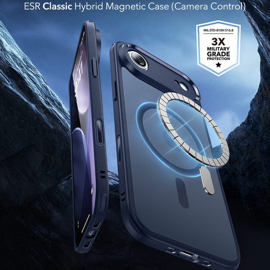 Ovitek MagSafe za Apple iPhone 17 Air, ESR, Classic Hybrid, Satenasto modra