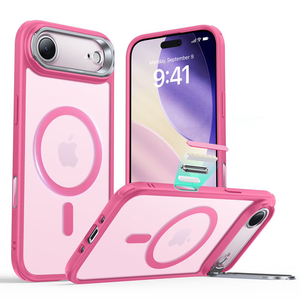 Ovitek MagSafe za Apple iPhone 17 Air, ESR, Classic Hybrid Kickstand, Satenasto roza