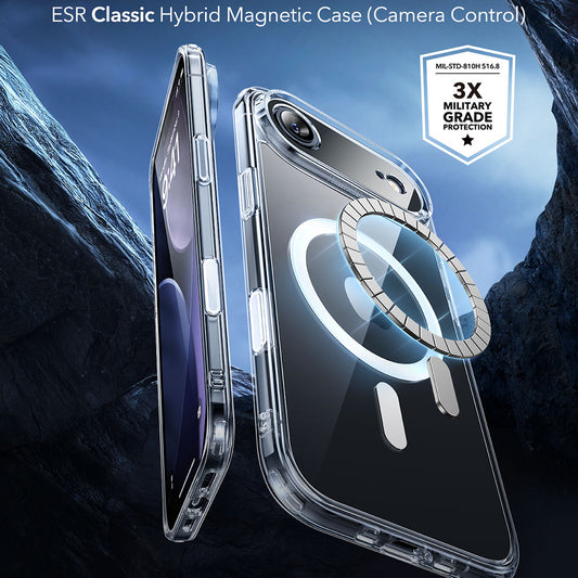 Ovitek MagSafe za Apple iPhone 17 Air, ESR, Classic Hybrid, Prozoren