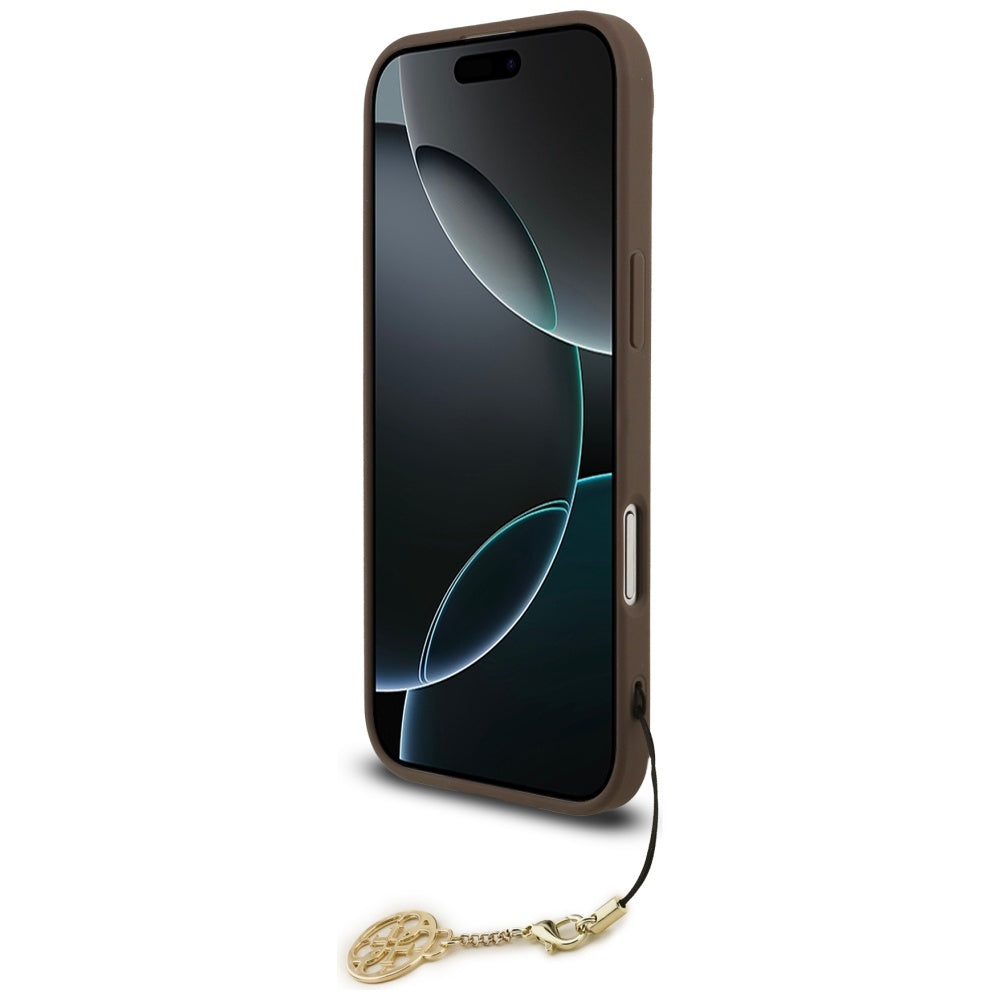 Ovitek MagSafe za Apple iPhone 17 Air, Guess, 4G Charm Cradle, rjava