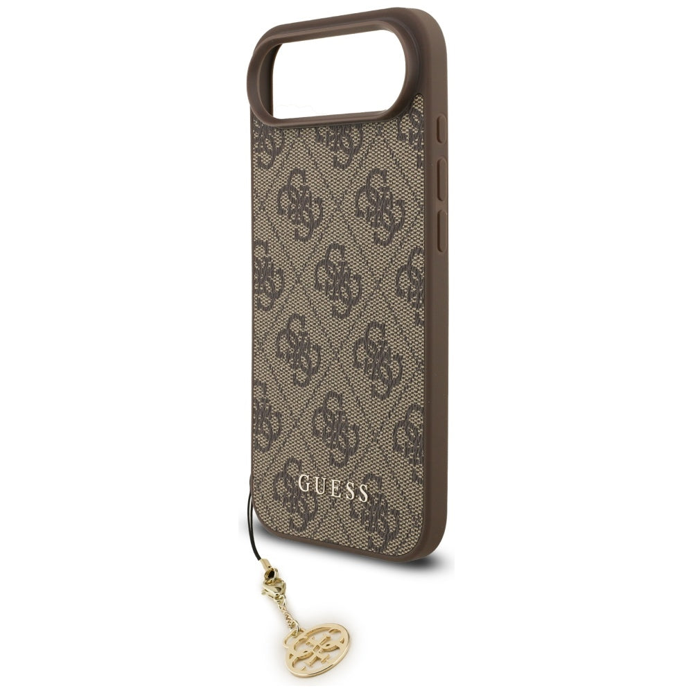 Ovitek MagSafe za Apple iPhone 17 Air, Guess, 4G Charm Cradle, rjava