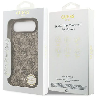 Ovitek MagSafe za Apple iPhone 17 Air, Guess, 4G Charm Cradle, rjava