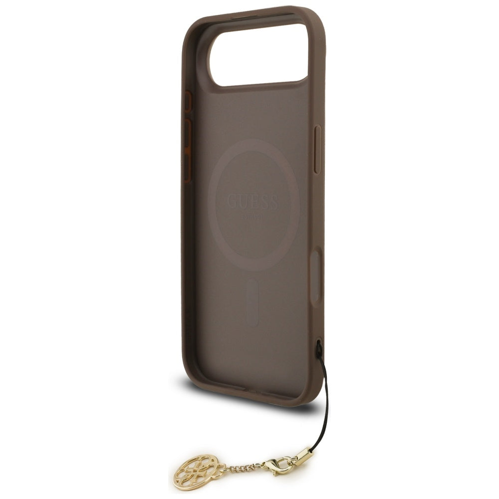 Ovitek MagSafe za Apple iPhone 17 Air, Guess, 4G Charm Cradle, rjava