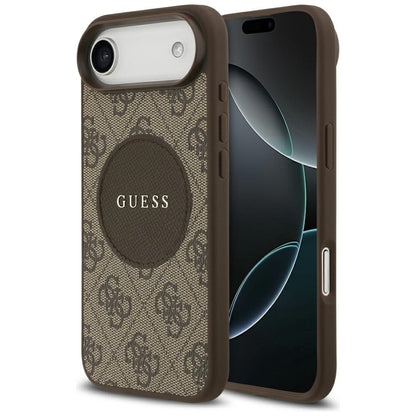 Ovitek MagSafe za Apple iPhone 17 Air, Guess, 4G Circle Classic Logo, rjava