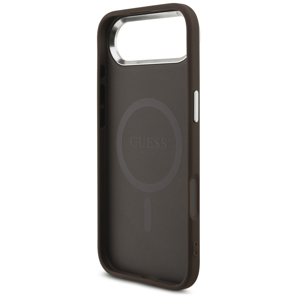 MagSafe ovitek za Apple iPhone 17 Air, Guess, 4G Classic Logo, rjava