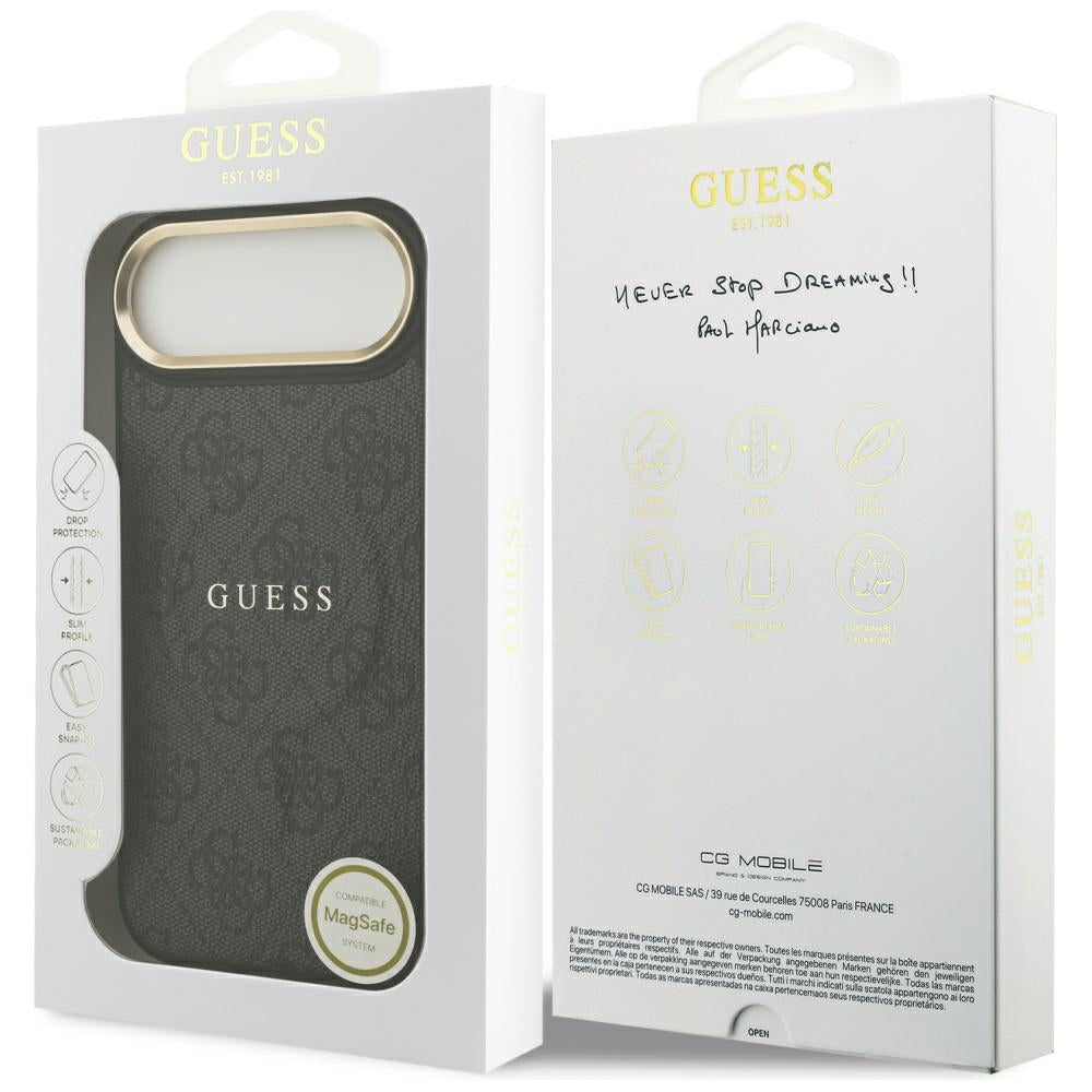 MagSafe ovitek za Apple iPhone 17 Air, Guess, 4G Classic, črn