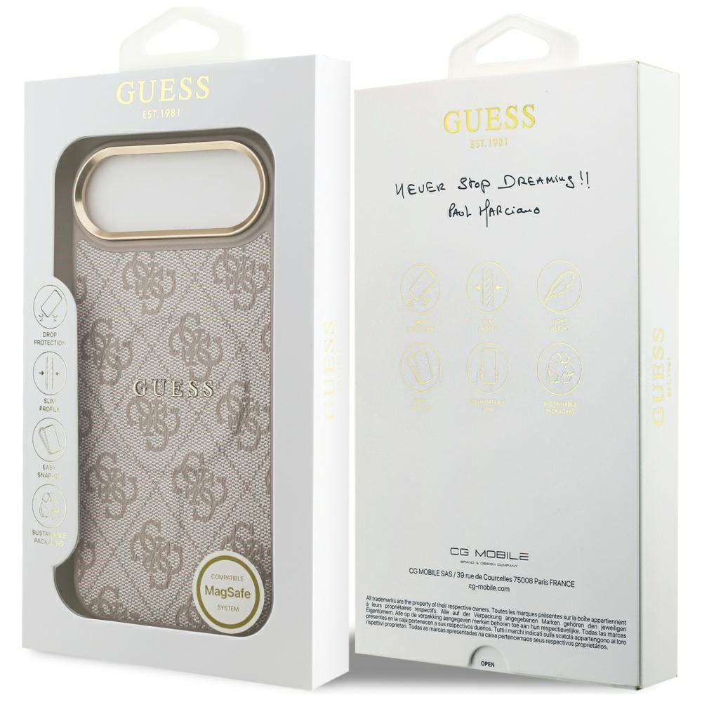 MagSafe ovitek za Apple iPhone 17 Air, Guess, 4G Classic, Roza