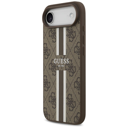 MagSafe ovitek za Apple iPhone 17 Air, Guess, 4G Printed Stripes, rjava