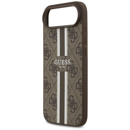 MagSafe ovitek za Apple iPhone 17 Air, Guess, 4G Printed Stripes, rjava