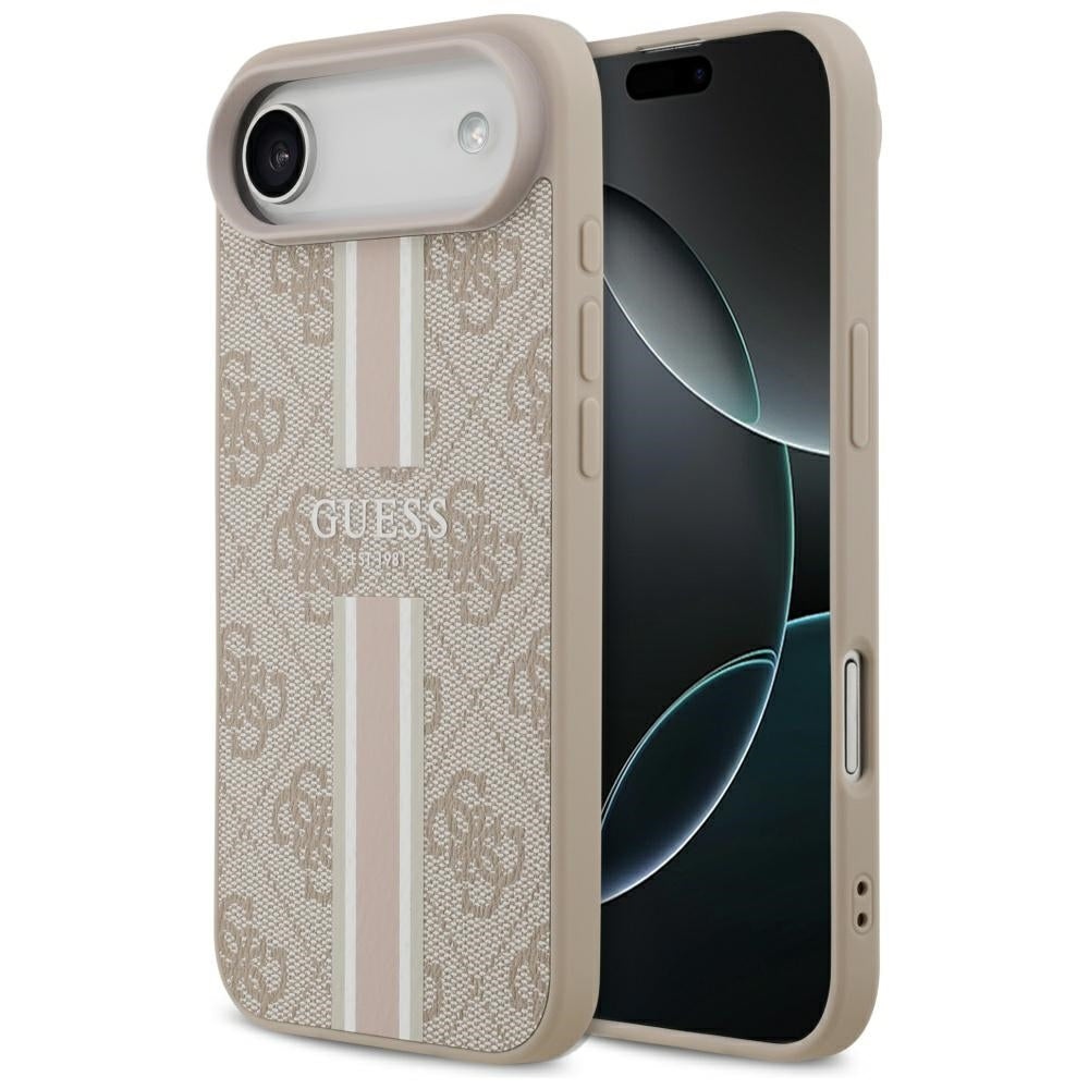 MagSafe ovitek za Apple iPhone 17 Air, Guess, 4G Printed Stripes, Roza