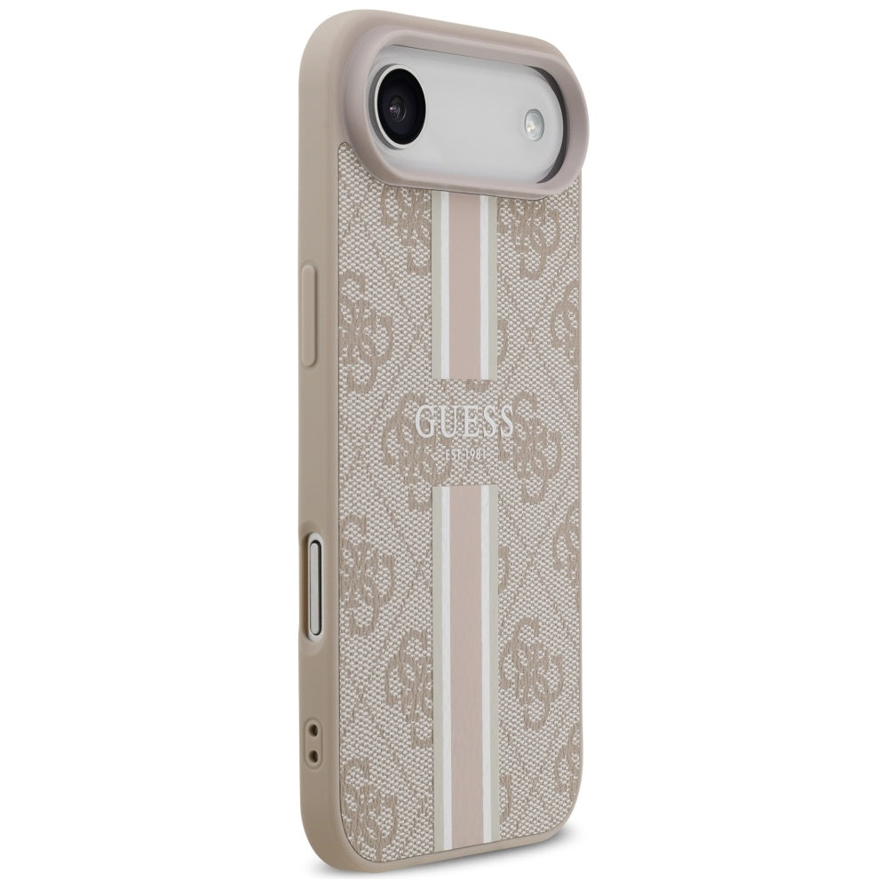 MagSafe ovitek za Apple iPhone 17 Air, Guess, 4G Printed Stripes, Roza