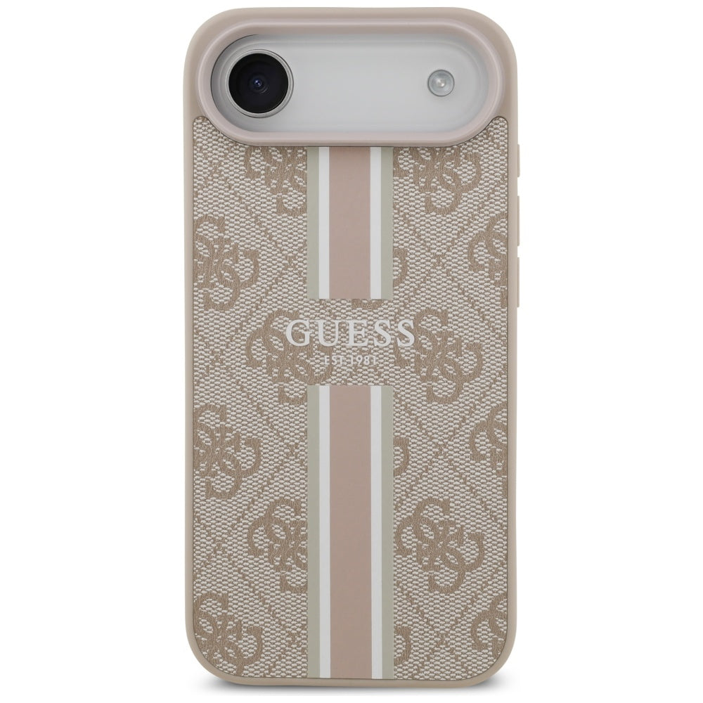 MagSafe ovitek za Apple iPhone 17 Air, Guess, 4G Printed Stripes, Roza