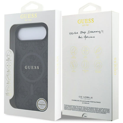 Ovitek MagSafe za Apple iPhone 17 Air, Guess, 4G Ring Classic Logo, črn