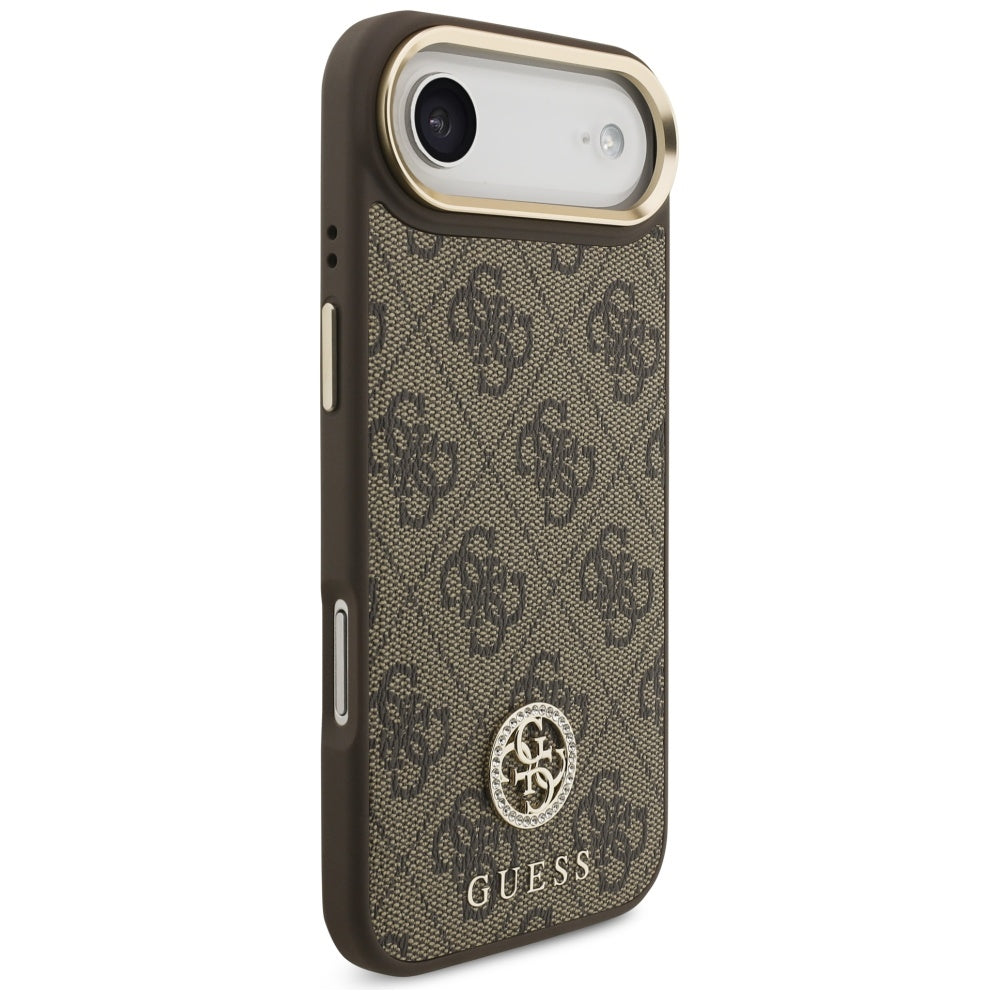 MagSafe ovitek za Apple iPhone 17 Air, Guess, 4G Strass Logo, rjava