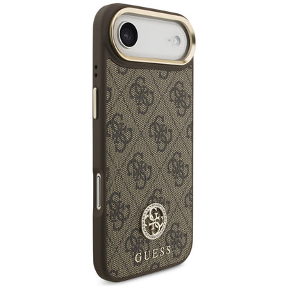 MagSafe ovitek za Apple iPhone 17 Air, Guess, 4G Strass Logo, rjava