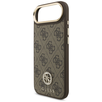 MagSafe ovitek za Apple iPhone 17 Air, Guess, 4G Strass Logo, rjava