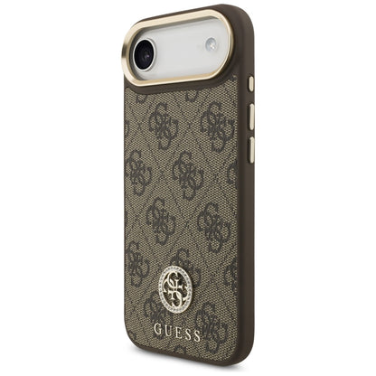 MagSafe ovitek za Apple iPhone 17 Air, Guess, 4G Strass Logo, rjava