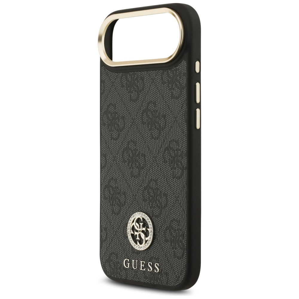 Ovitek MagSafe za Apple iPhone 17 Air, Guess, 4G Strass Logo, Črn