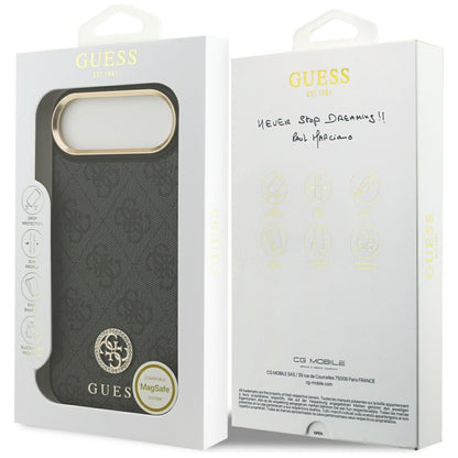 Ovitek MagSafe za Apple iPhone 17 Air, Guess, 4G Strass Logo, Črn