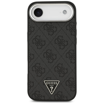 MagSafe ovitek za Apple iPhone 17 Air, Guess, 4G Triangle Logo, Črno Srebrn