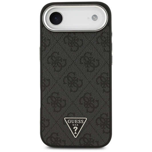 MagSafe ovitek za Apple iPhone 17 Air, Guess, 4G Triangle Logo, Črno Srebrn