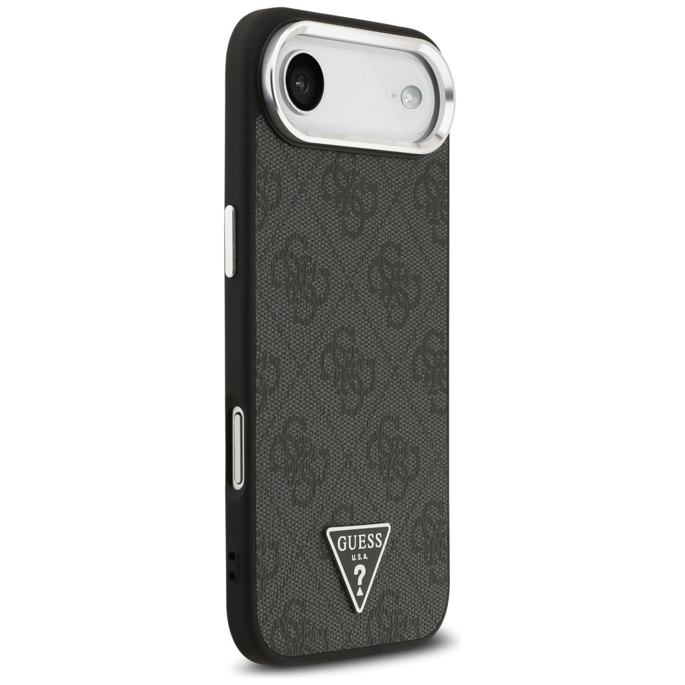 MagSafe ovitek za Apple iPhone 17 Air, Guess, 4G Triangle Logo, Črno Srebrn