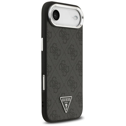 MagSafe ovitek za Apple iPhone 17 Air, Guess, 4G Triangle Logo, Črno Srebrn