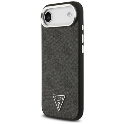 MagSafe ovitek za Apple iPhone 17 Air, Guess, 4G Triangle Logo, Črno Srebrn