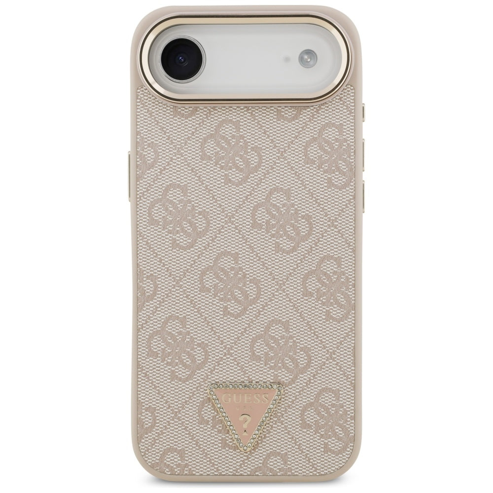 MagSafe ovitek za Apple iPhone 17 Air, Guess, 4G Triangle Logo, Zlato roza