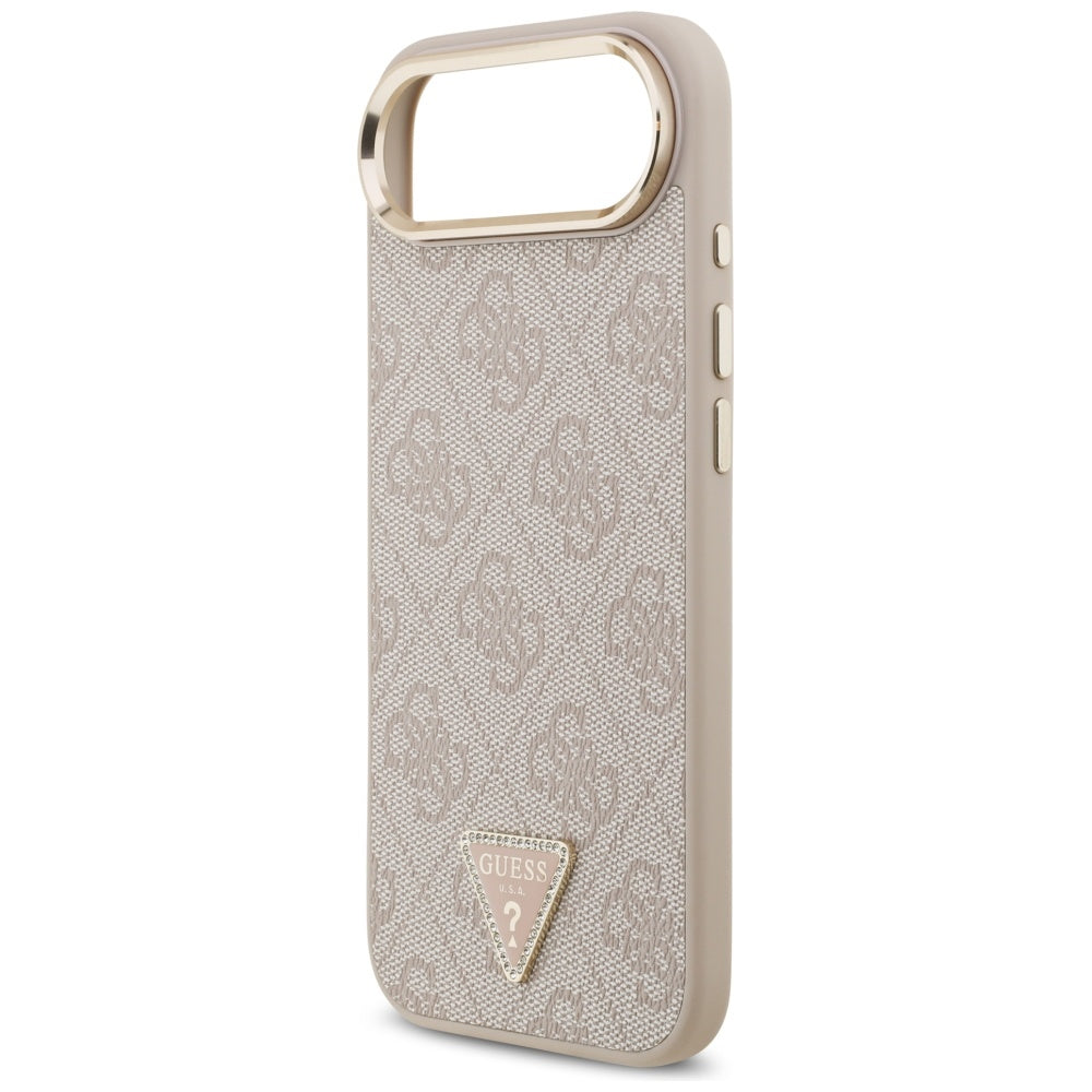 MagSafe ovitek za Apple iPhone 17 Air, Guess, 4G Triangle Logo, Zlato roza
