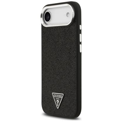 Ovitek MagSafe za Apple iPhone 17 Air, Guess, Glitter Triangle Logo, Črn