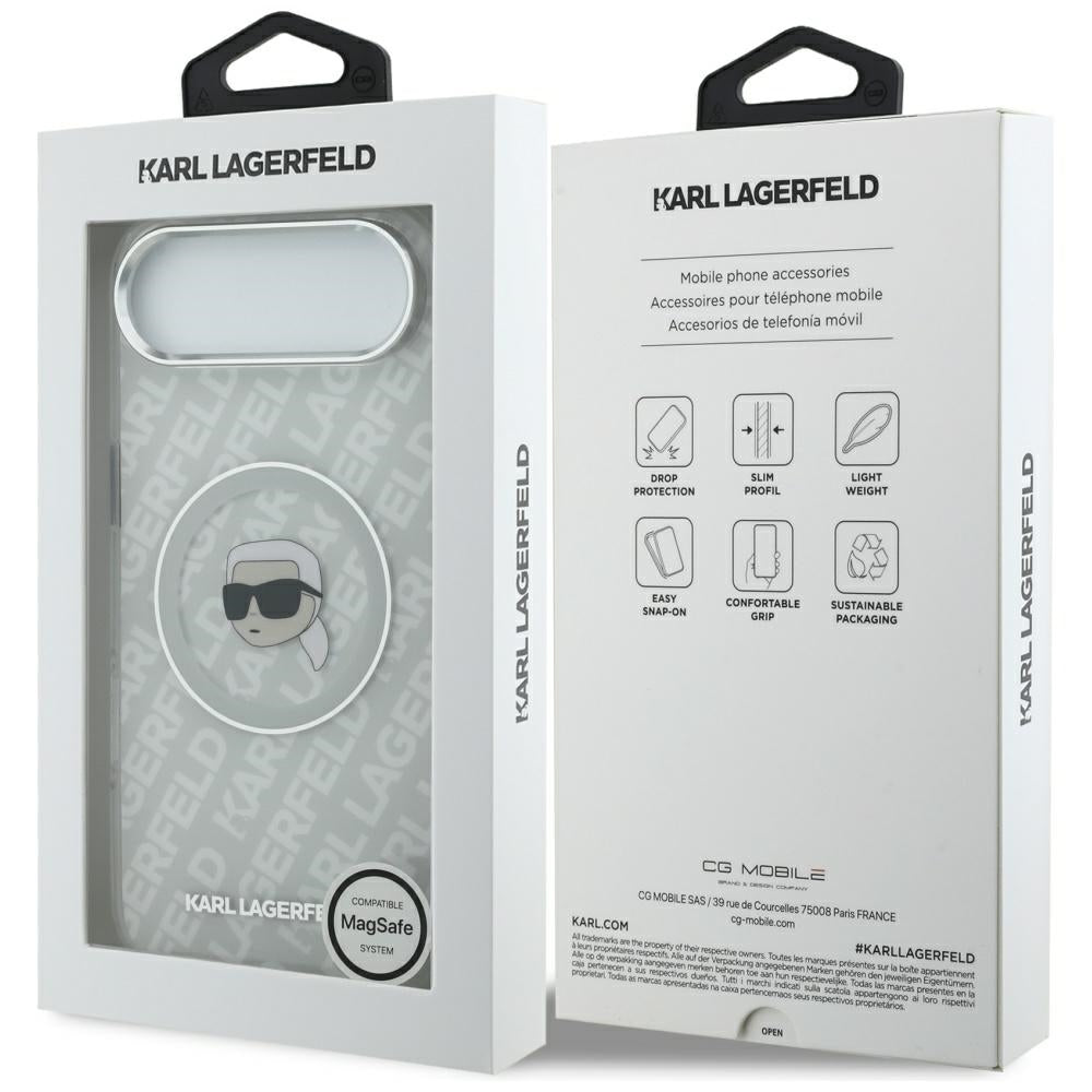 Ovitek MagSafe za Apple iPhone 17 Air, Karl Lagerfeld, IML Karl`s Head, Siv