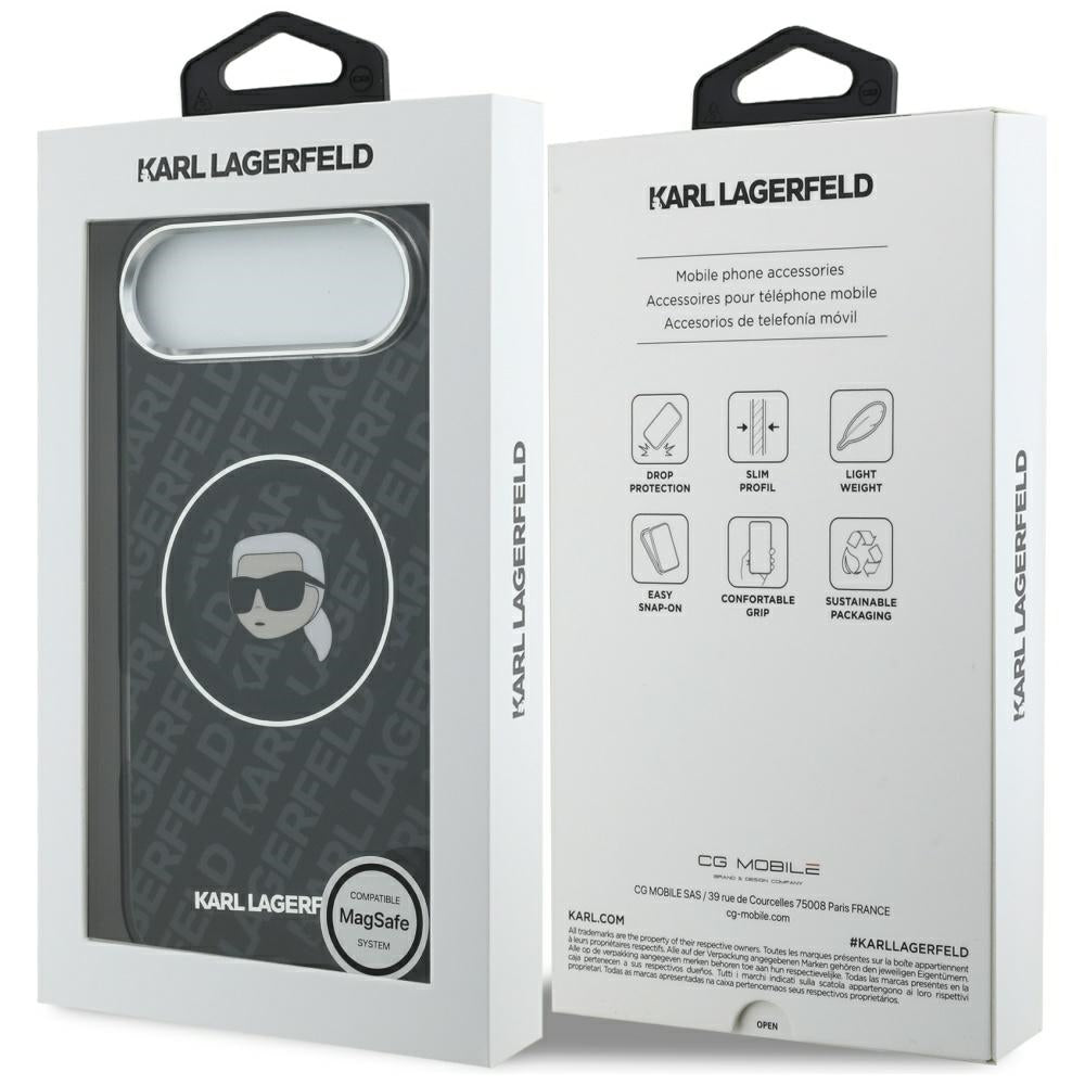 Ovitek MagSafe za Apple iPhone 17 Air, Karl Lagerfeld, IML Karl`s Head, Črn