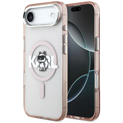 Ovitek MagSafe za Apple iPhone 17 Air, Karl Lagerfeld, IML Sketch Logo Choupette, Roza