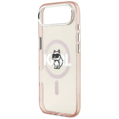 Ovitek MagSafe za Apple iPhone 17 Air, Karl Lagerfeld, IML Sketch Logo Choupette, Roza