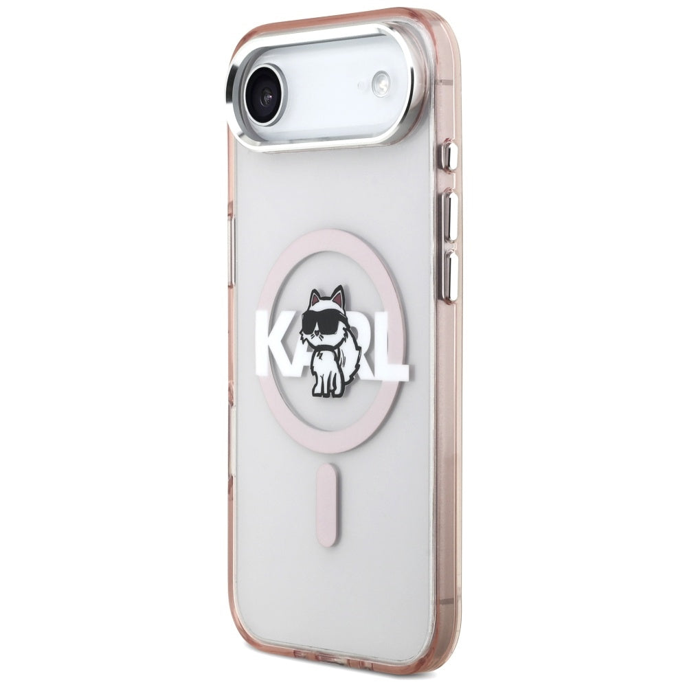 Ovitek MagSafe za Apple iPhone 17 Air, Karl Lagerfeld, IML Sketch Logo Choupette, Roza