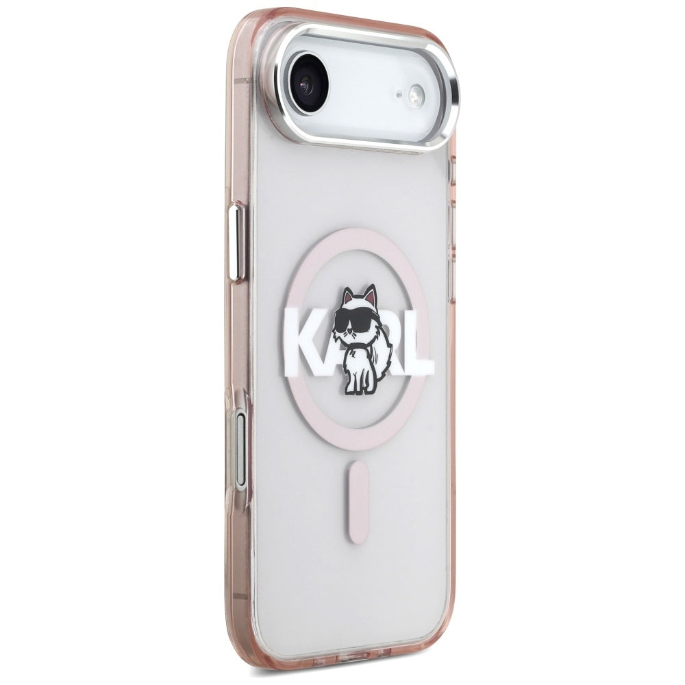 Ovitek MagSafe za Apple iPhone 17 Air, Karl Lagerfeld, IML Sketch Logo Choupette, Roza
