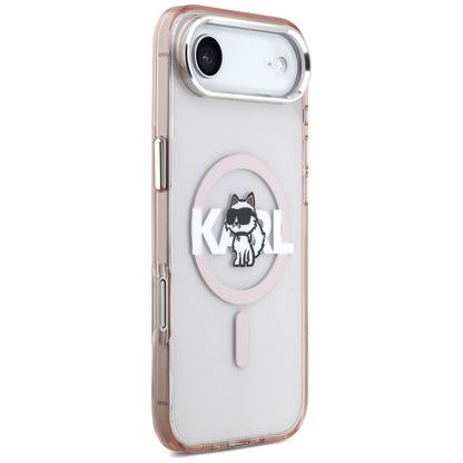 Ovitek MagSafe za Apple iPhone 17 Air, Karl Lagerfeld, IML Sketch Logo Choupette, Roza