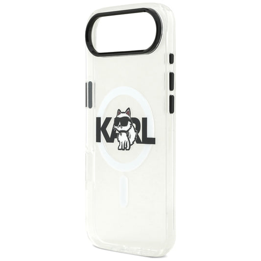 Ovitek MagSafe za Apple iPhone 17 Air, Karl Lagerfeld, IML Sketch Logo Choupette, Prozoren