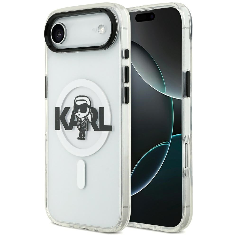 Ovitek MagSafe za Apple iPhone 17 Air, Karl Lagerfeld, IML Sketch Logo Karl, Prozoren