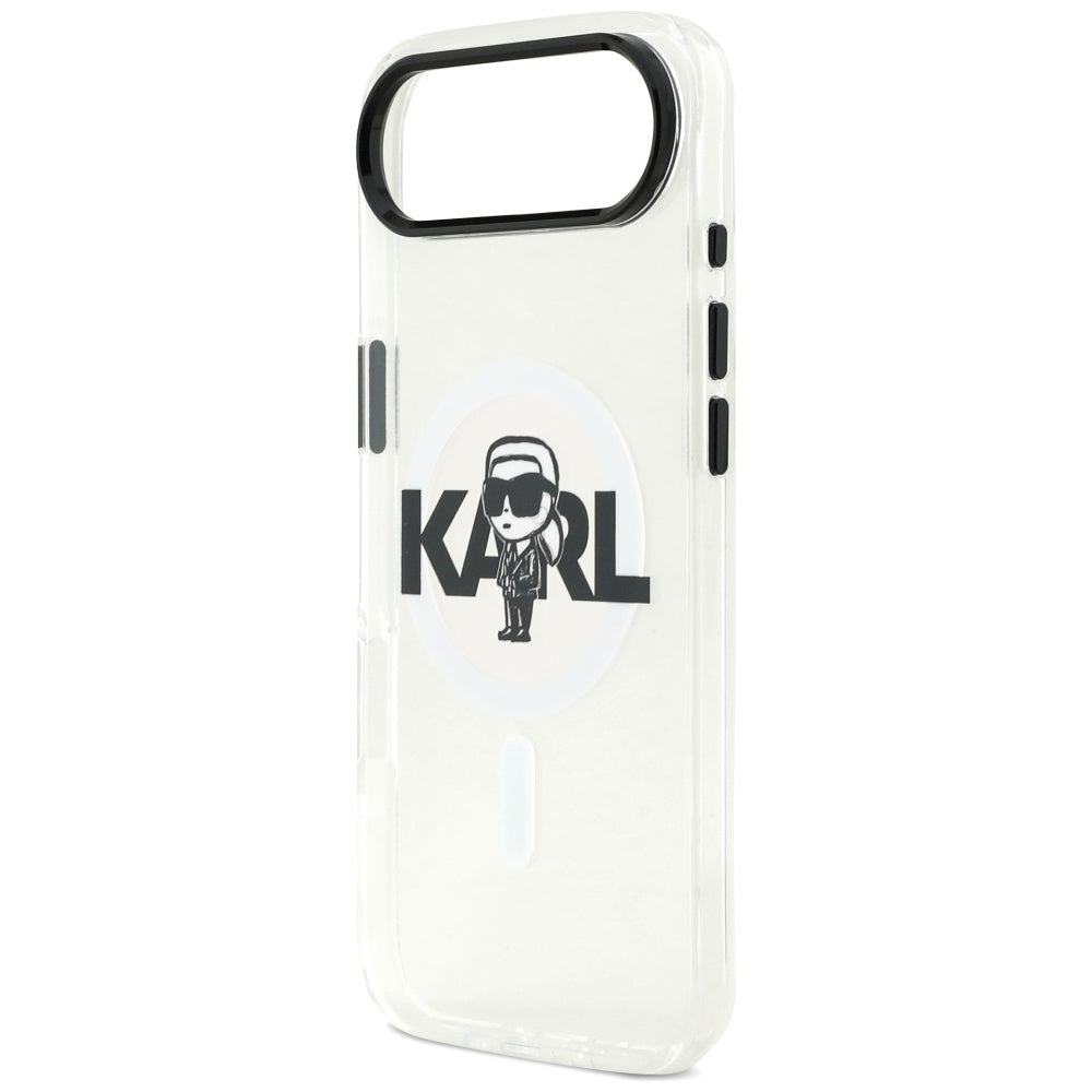 Ovitek MagSafe za Apple iPhone 17 Air, Karl Lagerfeld, IML Sketch Logo Karl, Prozoren