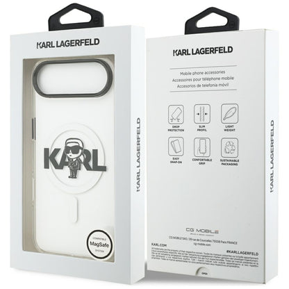 Ovitek MagSafe za Apple iPhone 17 Air, Karl Lagerfeld, IML Sketch Logo Karl, Prozoren
