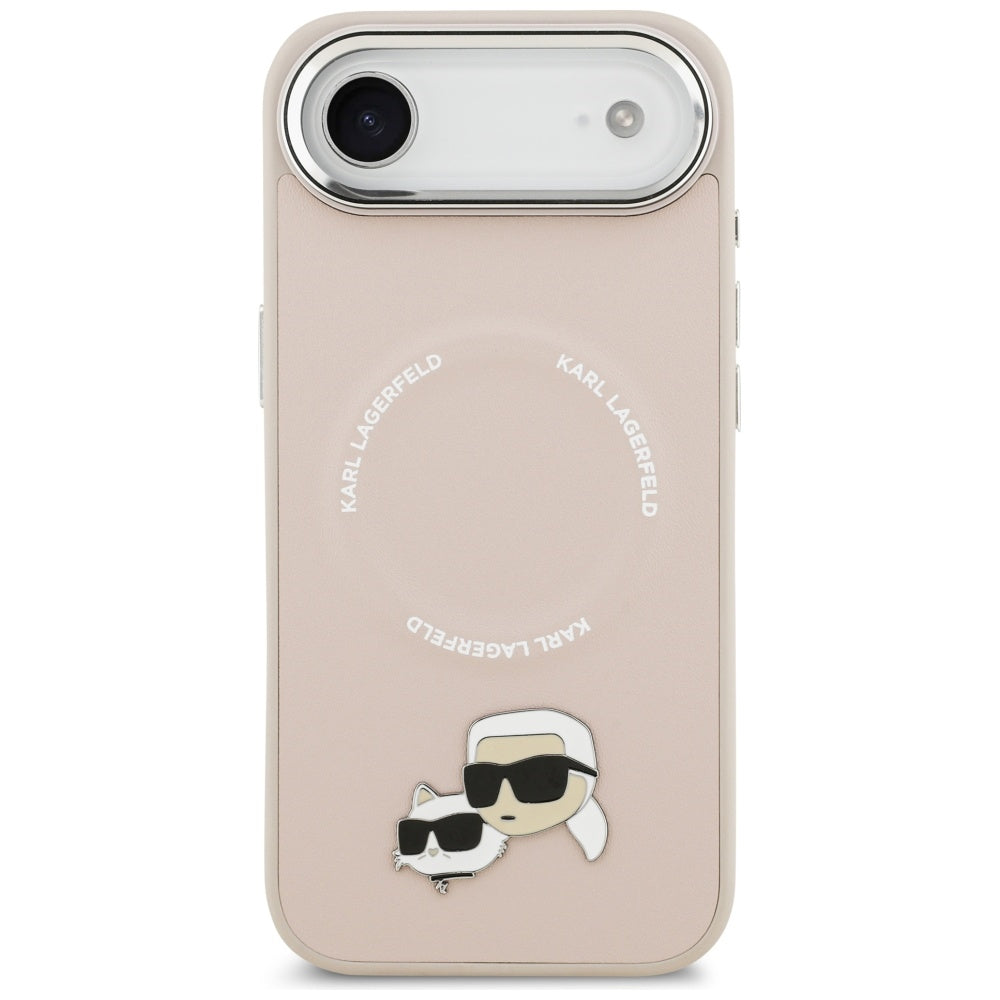 Ovitek MagSafe za Apple iPhone 17 Air, Karl Lagerfeld, Karl & Choupette Pins, Roza