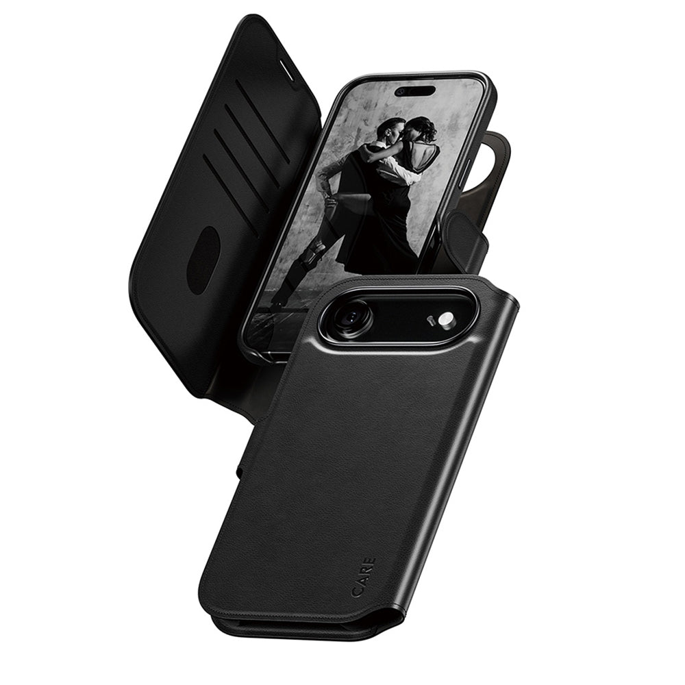 Ovitek MagSafe za Apple iPhone 17 Air, PanzerGlass, Care Feature Tango Two-in-One, Črn