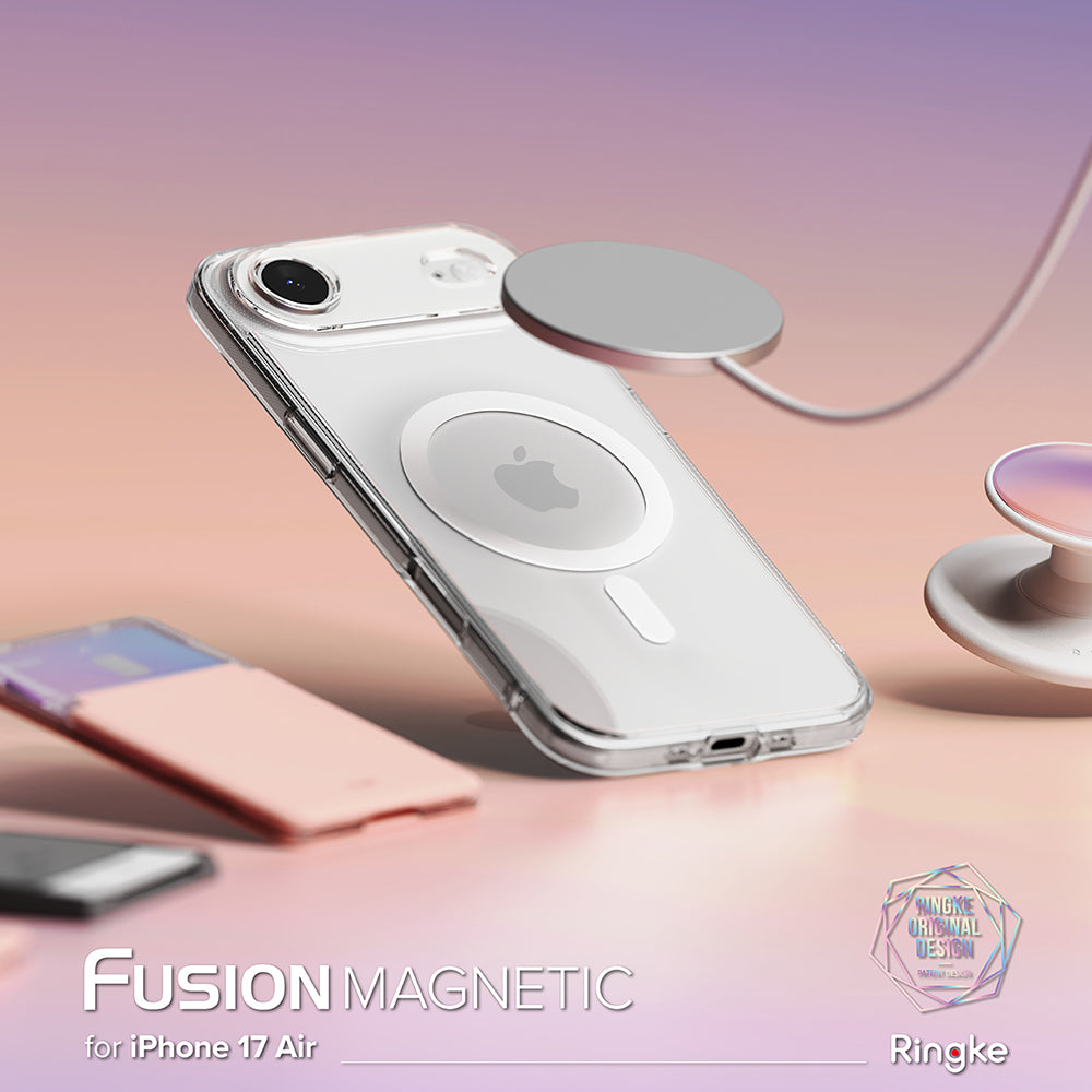 Ovitek MagSafe za Apple iPhone 17 Air, Ringke, Fusion, Mat Transparent