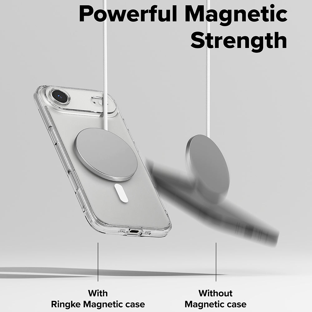 Ovitek MagSafe za Apple iPhone 17 Air, Ringke, Fusion, Mat Transparent