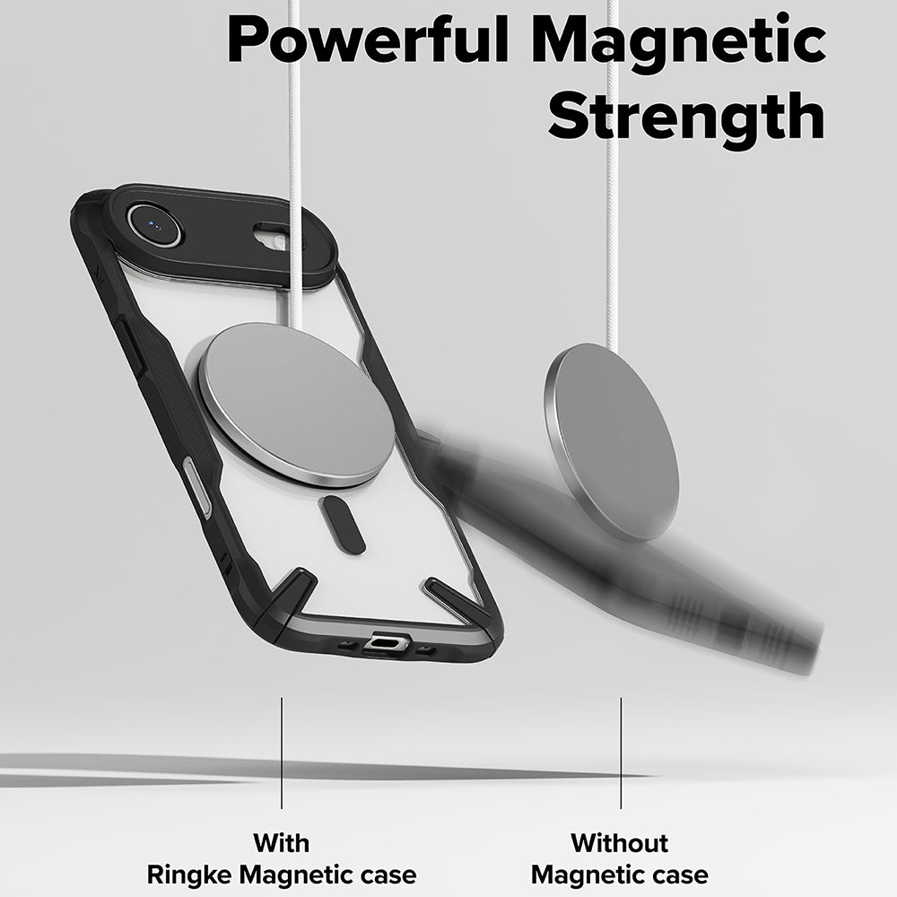 Ovitek MagSafe za Apple iPhone 17 Air, Ringke, Fusion X, Črn