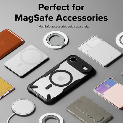 Ovitek MagSafe za Apple iPhone 17 Air, Ringke, Fusion X, Črn